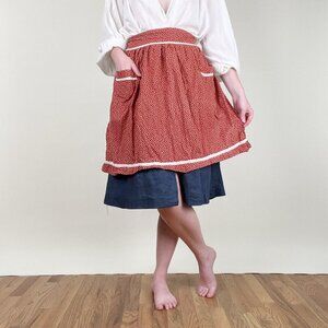 Vintage Handmade Apron Skirt Floral Print Baking Craft Chef Cottagecore Romantic